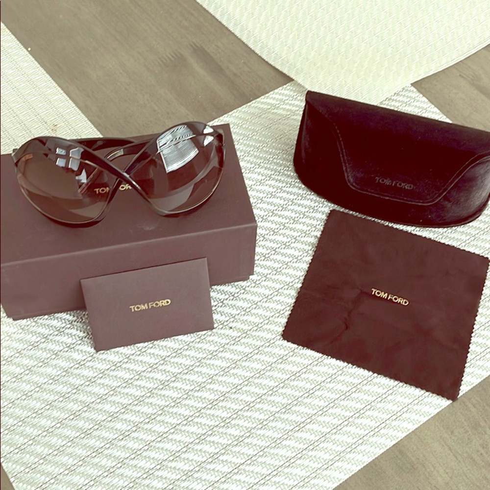 TOM FORD Dark Havana Frame Gradient Brown Lens